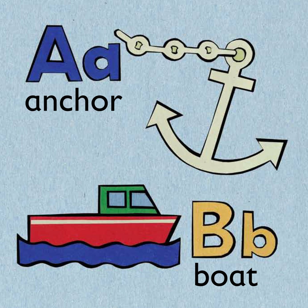 Detail of Anchor and boat children graphic by Anonymous