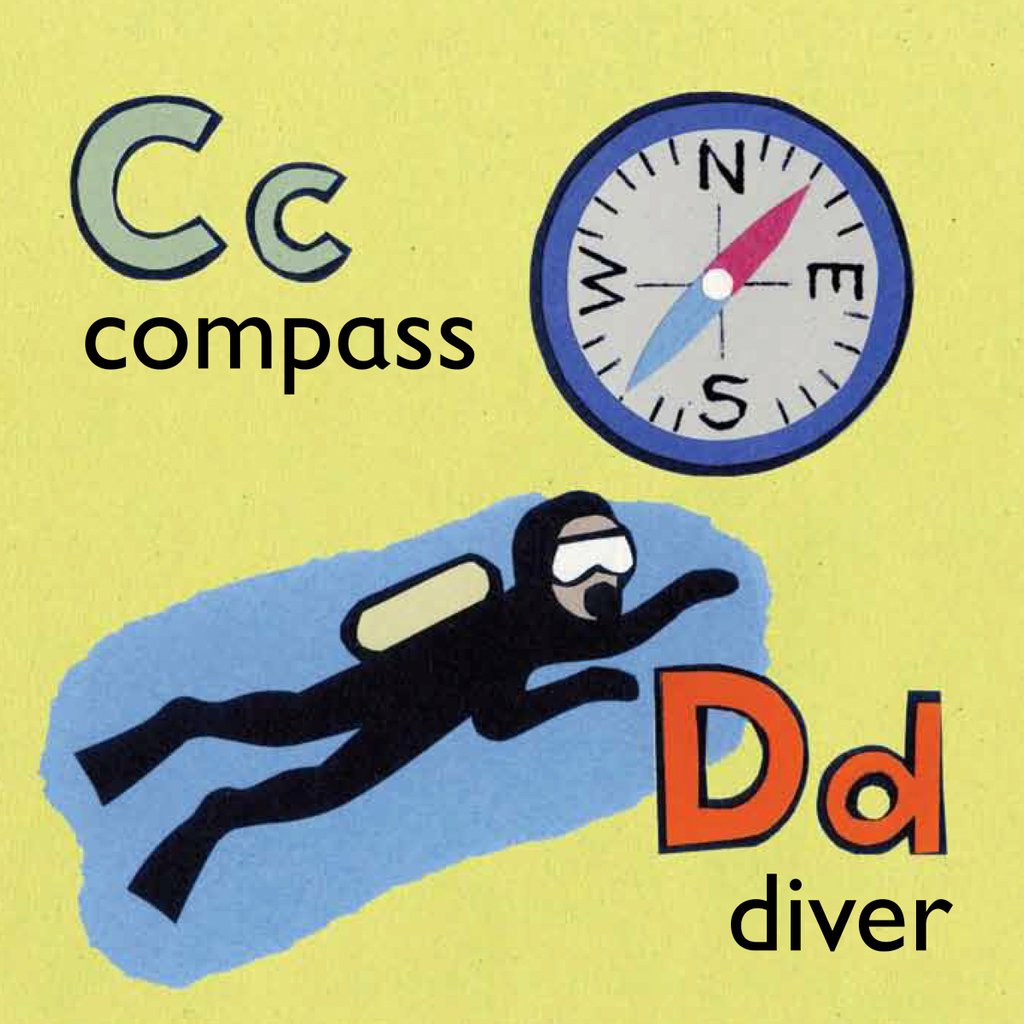 Detail of Compass and driver children graphic by Anonymous