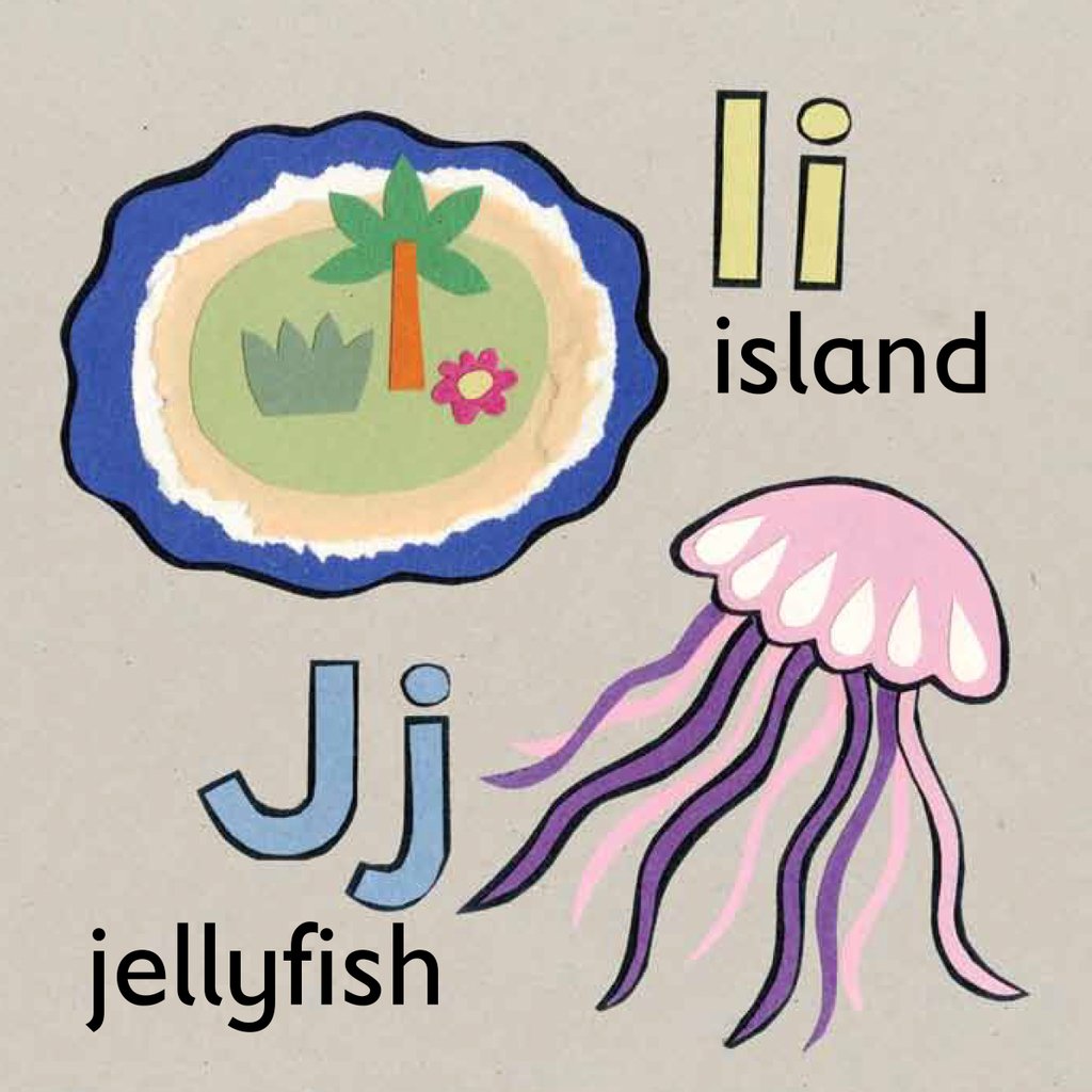 Detail of Island and jellyfish children graphic by Anonymous