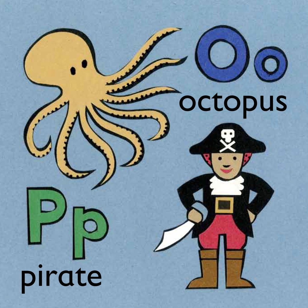 Detail of Octopus and pirate children graphic by Anonymous