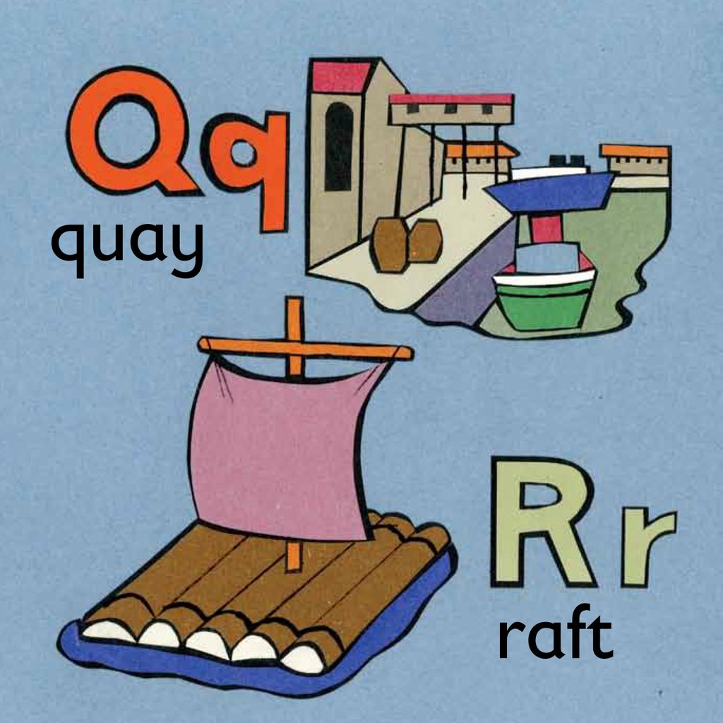 Detail of Quay and raft children graphic by Anonymous