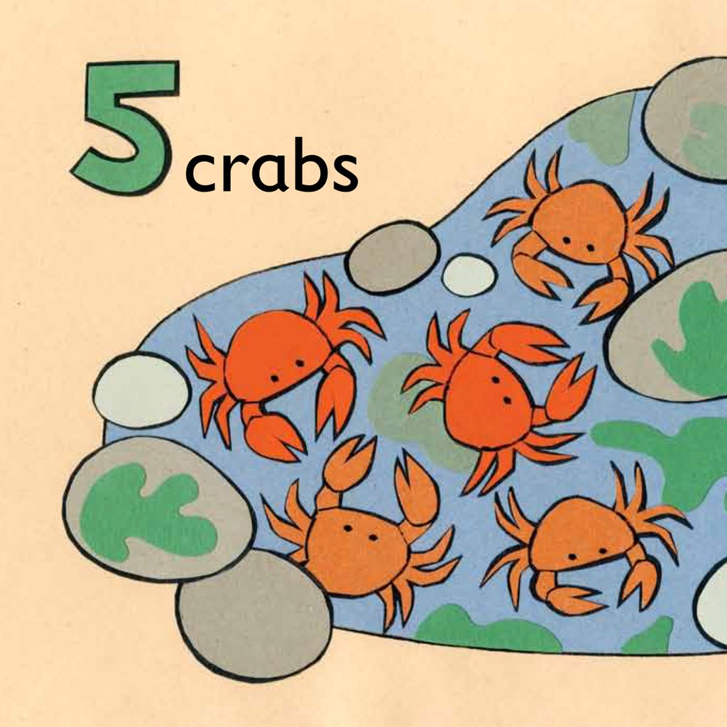 Detail of 5 crabs children graphic by Anonymous