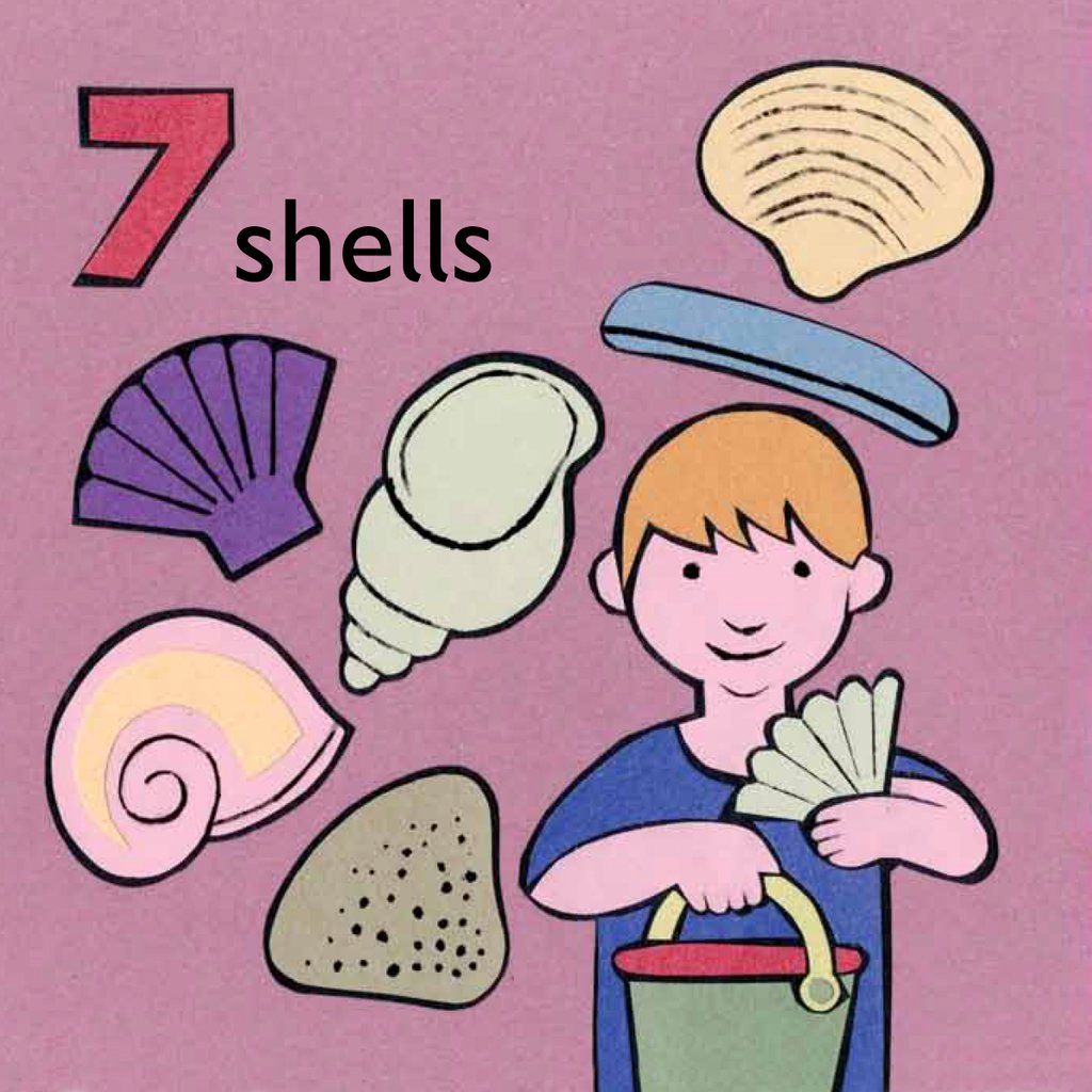 Detail of 7 shells children graphic by Anonymous