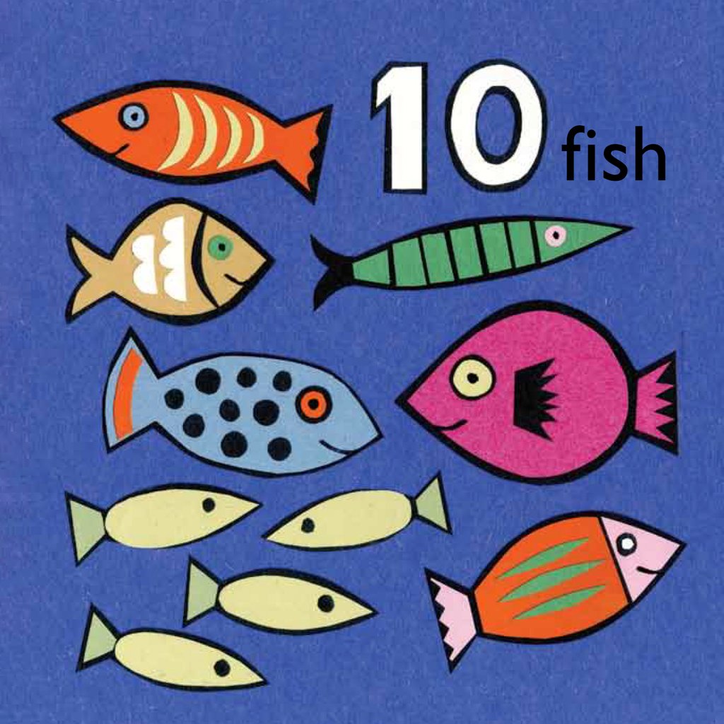 10 fish children graphic posters & prints by Anonymous