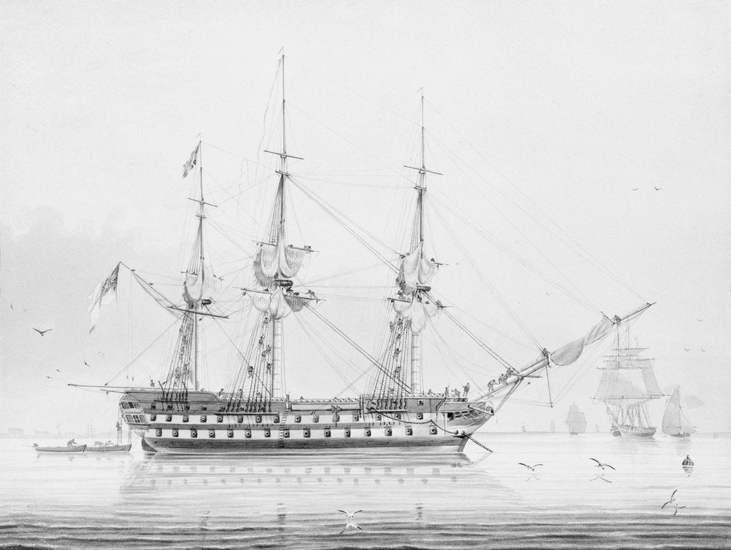 Detail of HMS 'Donegal' by George Pechell Mends